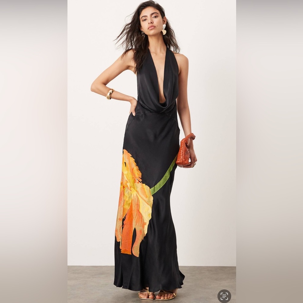 ASOS Edition Floral Backless Dress